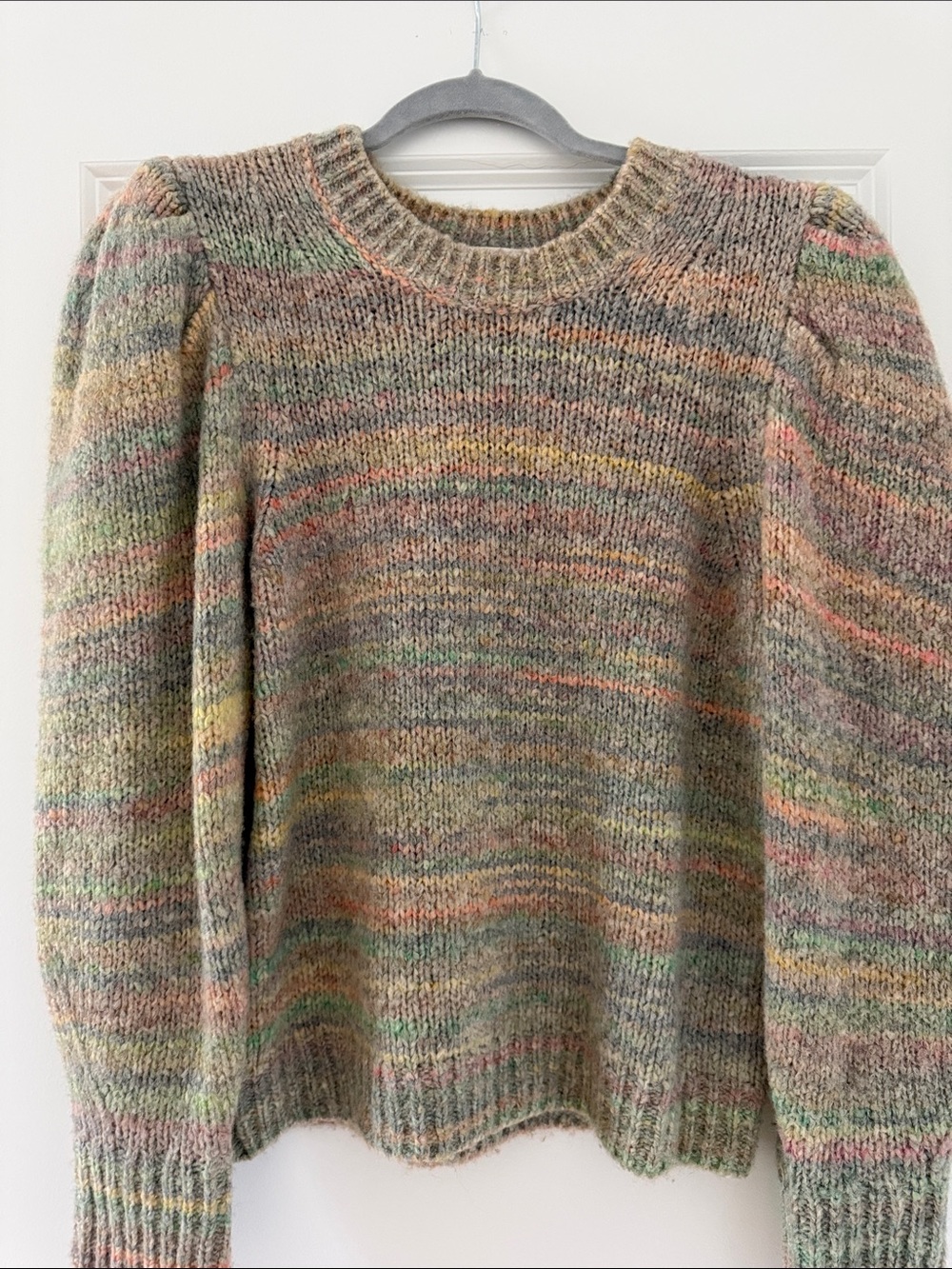 LoveShackFancy Pastel Multicolor Crewneck Sweater